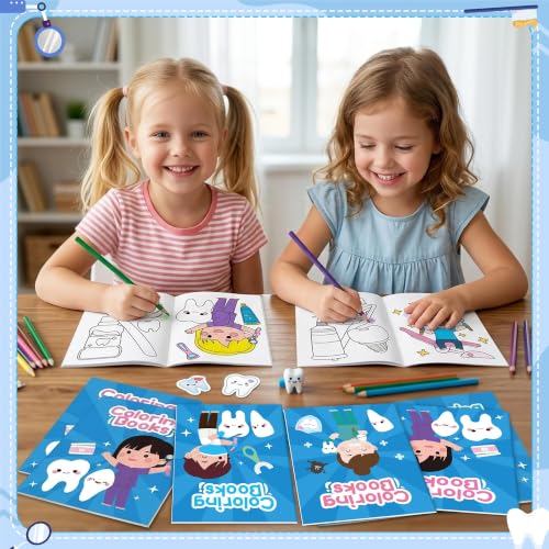 Bulk Dentist Coloring Books, 24Pcs Mini Drawing Booklet for Kids - style: Dentist