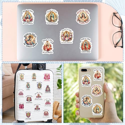 Prayer Board Supplies Stickers - 50 Pcs Bible Verse Catholic Decals - color: Virgin Mary
