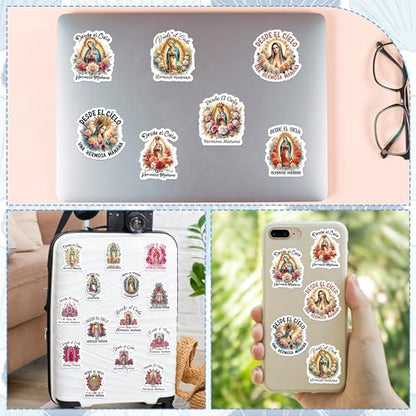 Prayer Board Supplies Stickers - 50 Pcs Bible Verse Catholic Decals - color: Virgin Mary