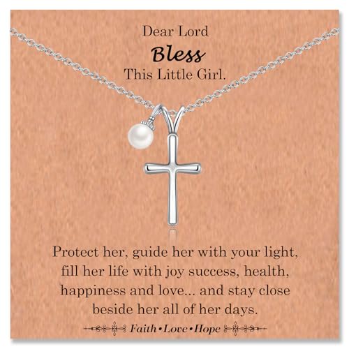 Cross Necklace for Girls Kids Christian Catholic Religious Gifts - color: Cross Necklace for Girls