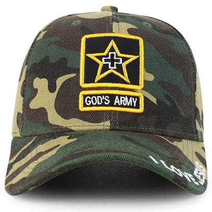 Trendy Apparel Shop Only Jesus Praying Hand Embroidered Christian Ball Cap - color: Camo 2