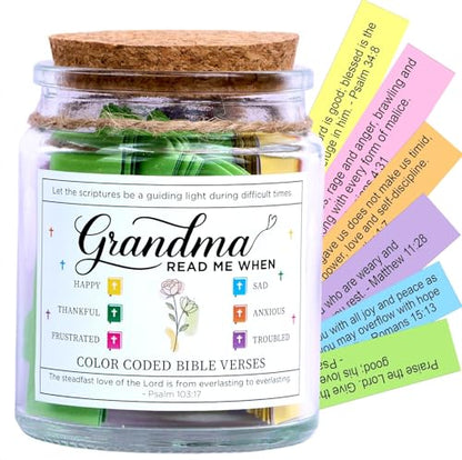 Bible Verse Jar for Grandma – 92 Scriptures of Love - color: Bible For Grandma