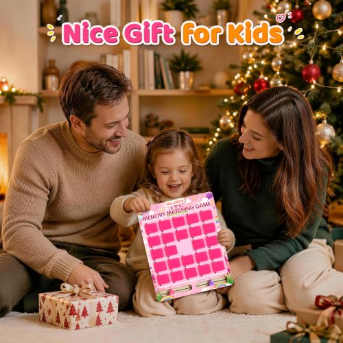 Matching Memory Game for Kids, Pink - color: Pink
