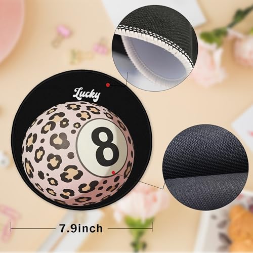 Funky Cheetah Print Lucky 8 Ball Round Gaming Mouse Pad, Trendy Leopard Print Round Mousepads for Desk Home Office Computers Laptop Accessories, Preppy Girly Pink Office Supplies, 7.9x7.9 Inch - color: Cute Sloth 19