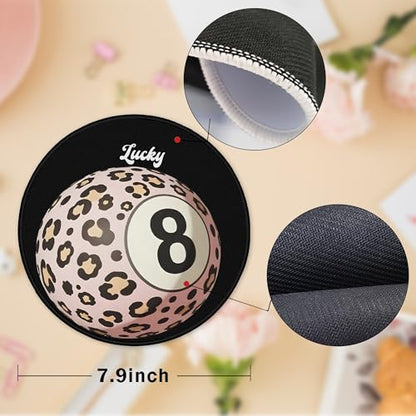 Funky Cheetah Print Lucky 8 Ball Round Gaming Mouse Pad, Trendy Leopard Print Round Mousepads for Desk Home Office Computers Laptop Accessories, Preppy Girly Pink Office Supplies, 7.9x7.9 Inch - color: Cute Sloth 19
