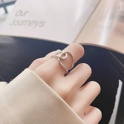 Handmade Rings 925 Sterling Silver Band Ring Adjustable Open Knuckle Rings Thumb Ring Statement Rings for Women Minimalist Jewelry - color: Pattern 3