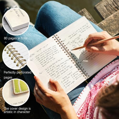 NaZaUK Christian Tennis Notebook, Prayer Bible School Supplies Notebooks, Basketball Coach Gifts for Men & Women & Players5.5x8.3 Inches - color: Tennis