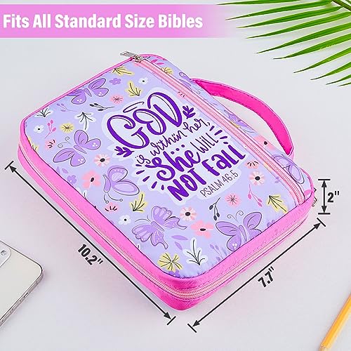 ICOSY Bible Cover, Church Bag for Women and Girls - color: Purple