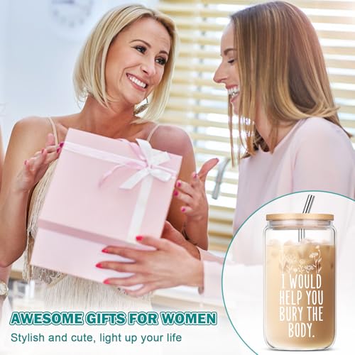 Funny Gifts for Women, Bestie Birthday Christmas Mothers Day Friendship Gift for Best Friend Soul Sister Mom BFF Coworker Glass Cup - color: BESTIE