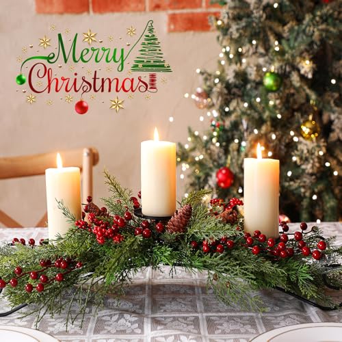 Cindeer Christmas Centerpiece 30 Inch LED Candle Holder, Classic - style: Classic