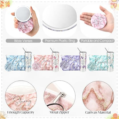 Geiserailie 12 Pcs Christian Gifts for Women Tumbler Set, Pastel Color - color: Pastel Color