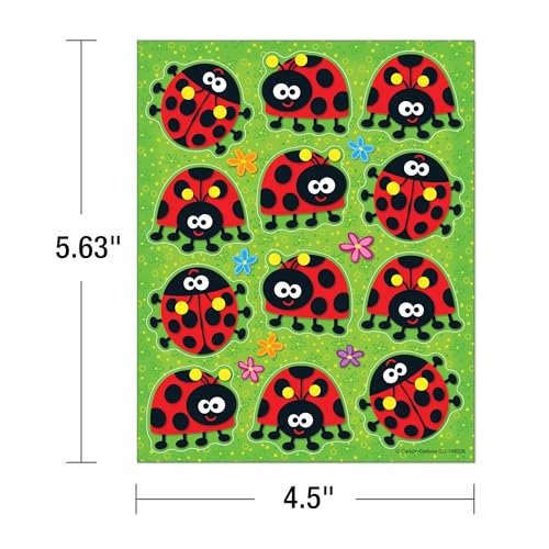 Carson Dellosa 72 Ladybug Stickers for Kids, 6 Sheets of Lady Bug Incentive - style: Ladybugs