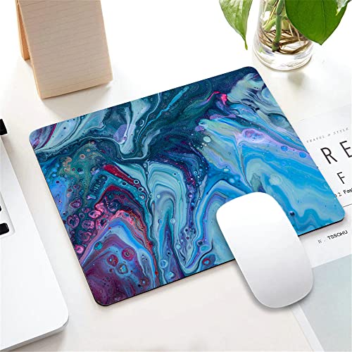 Small Mouse Pad 7.9 x 9.5 Inch, Blue Fluid Art Design Mousepad with Washable Non-Slip Rubber Base Mousepads, Computer Mouse Pads for Wireless Mouse - color: TSP156