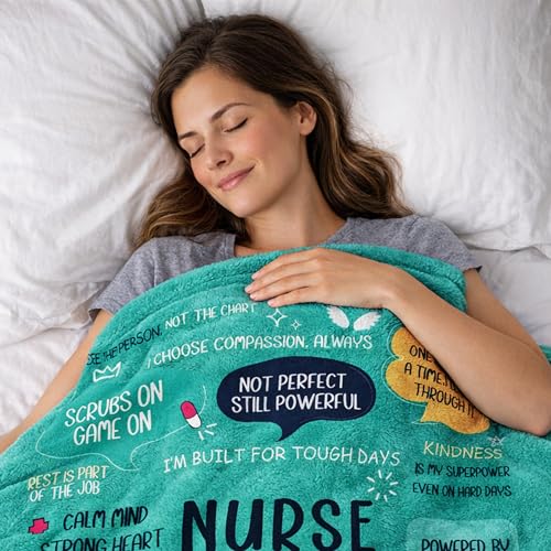 Nurse Gifts for Women Men, Soft Blanket Throw for Registered Nurses RN LPN Nursing Student Graduation，Nurse Week Birthday Appreciation Retirement Gift,Blanket for Bed Couch Travel - color: Nurse