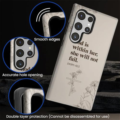 Compatible with Samsung Galaxy S24 Ultra Full Body Matte Case Hard Shell Shockproof Screen Lens Protection for Girl Boy Cute Pattern Christian Bible Verse Religious Scripture Jesus - color: Christian Bible Verse Religious Scripture Jesus, size: Samsung Ga
