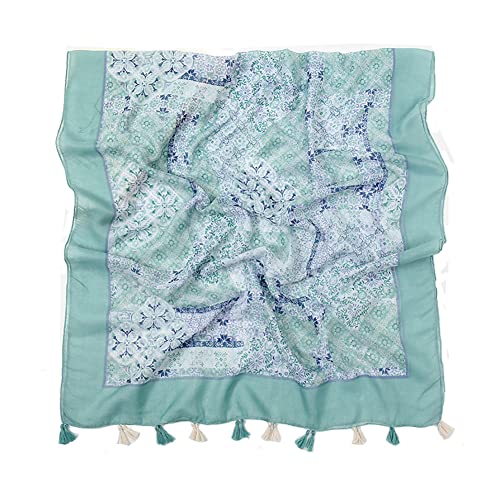 Yeieeo Boho Scarf for Women Lightweight Floral Printed Scarf Fall Winter Fashion Fringed Shawl - color: Floral 33