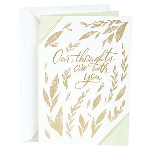 Hallmark Sympathy Card (Our Hearts Are With You) - color: Gold Foil Agate