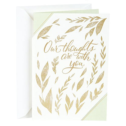Hallmark Sympathy Card (Our Hearts Are With You) - color: Gold Foil Agate