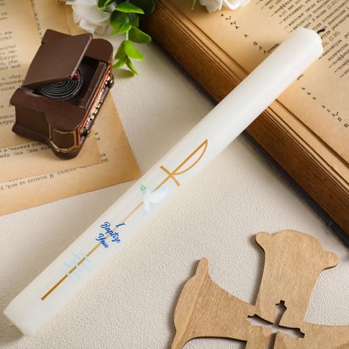 Conelist 1pcs Baptism Candle 10'', Velas para Bautizo Gift Baptism