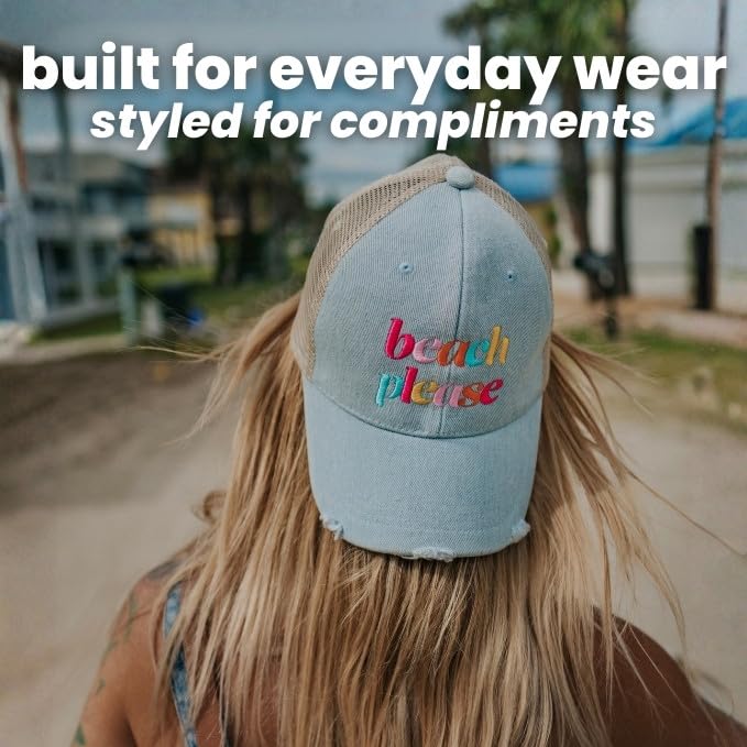 KATYDID Blessed Baseball Cap - Trucker Hat for Women - Stylish Cute Ball Cap - color: Pink