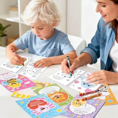 Dvbonike 24Pcs Positive Coloring Books Animal Inspirational Puns DIY Pages - color: D-positive (Puns)