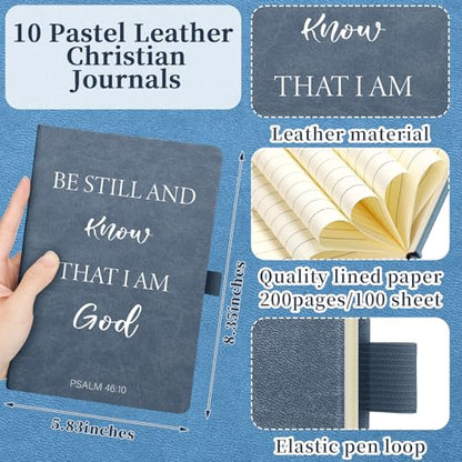 Thenshop 20 Pcs Christian Gifts Bulk for Men Women Journals Bulk and Pen - color: Blue