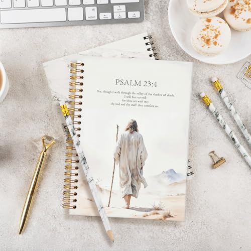 Bible Notebook for Note Taking,Psalm 23:4 Christian Notebook - color: Psalm 23:4