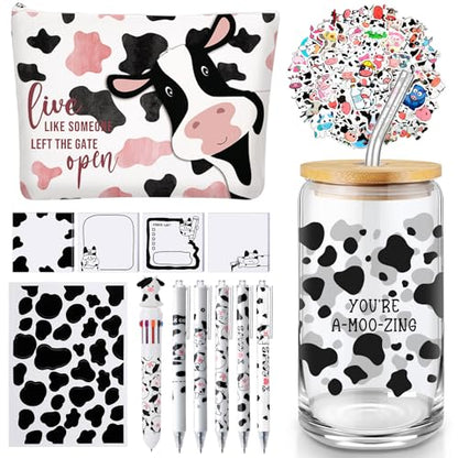 Watersay 64 Pcs Cow Gifts for Women Men Cow Print Stuff - style: Cow