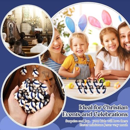Bememo 25Pcs Mini Jesus Figure for Religious Favor,Dark Blue - color: Dark Blue
