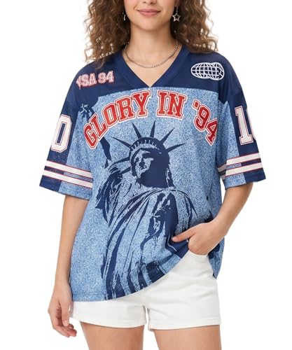 Soccer Jersey for Men and Women, Breathable Football Shirt, Lightweight Athletic Teamwear for Sports Fans and Game Day - color: Glory-blue, size: Large