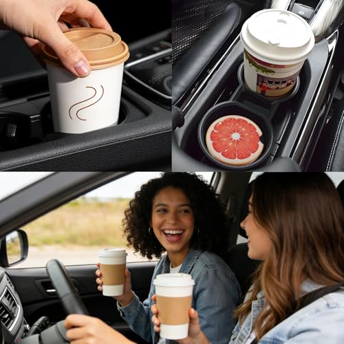 Ceramic Car Cup Coasters 2PCS - Lime - color: Lime