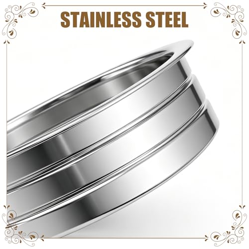 Bekith Holy Communion Trays for Churches, Stainless Steel Communion Plates, Holds Up to 40 Cups, Not Included Lid (Silver)