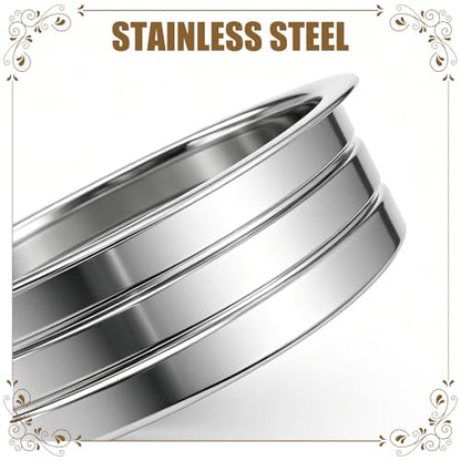 Bekith Holy Communion Trays for Churches, Stainless Steel Communion Plates, Holds Up to 40 Cups, Not Included Lid (Silver)