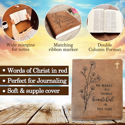 STARKENBURG COMPANY Custom NIV Journaling Bible, Custom Engraved Bible, New International Version, Christian Gifts, Baptism Gifts