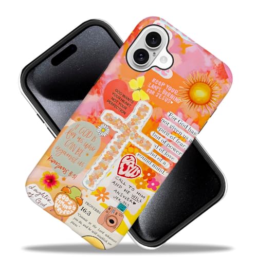Compatible with iPhone 16 Plus,Durable & Shockproof Phone Case Cover Design - Collage Jesus Bible Verses - color: Collage Jesus Bible Verses, size: iPhone 16 Plus