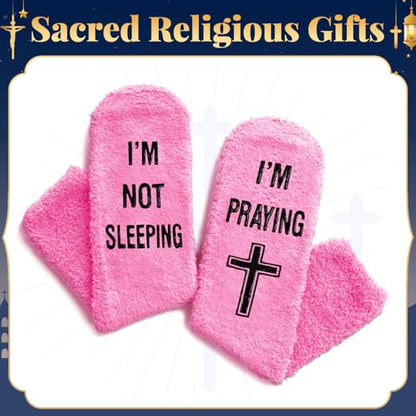HAPPYPOP Christian Gifts Ideas - Easter Socks, Jesus Serenity Prayer Gifts, Religious Socks