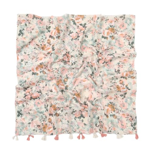 Yeieeo Boho Scarf for Women Lightweight Floral Printed Scarf Fall Winter Fashion Fringed Shawl - color: Floral 29