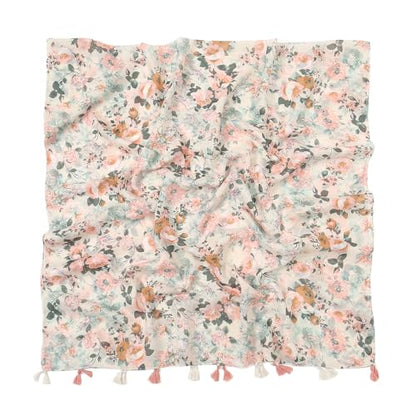 Yeieeo Boho Scarf for Women Lightweight Floral Printed Scarf Fall Winter Fashion Fringed Shawl - color: Floral 29