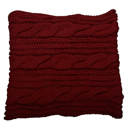 NEOSAN Womens Thick Ribbed Knit Winter Infinity Circle Loop Scarf - color: Twist Claret