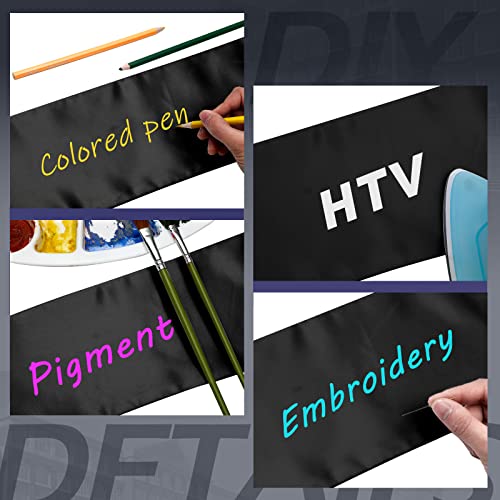 Geyoga 24 Pcs Graduation Stole Bulk Sublimation Blank 70 in - color: Black