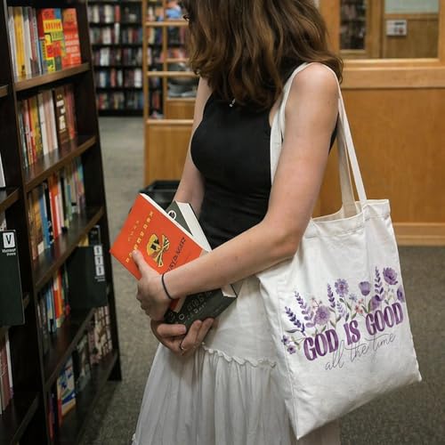 Bible Tote BagsGifts for Women, Cute Christian Church Canvas Tote Bag Christian Reusable Shopping Bags - color: Bible-01