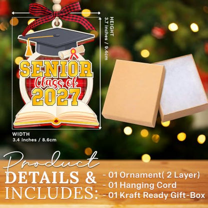 HEXMOZ Graduation Ornament Class of 2027 - Senior 2027 Ornament - color: Graduation 2026