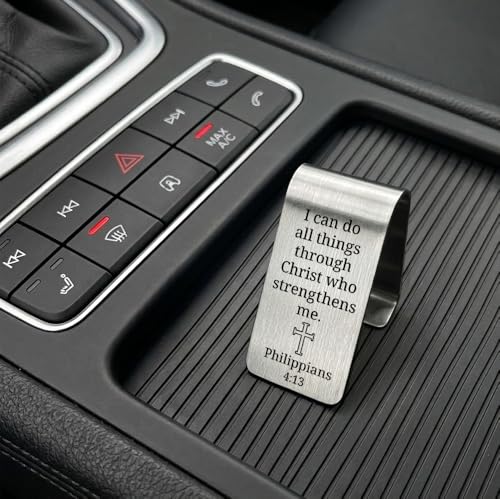 I Can Do All Things Through Christ Christian Visor Clip for Cars