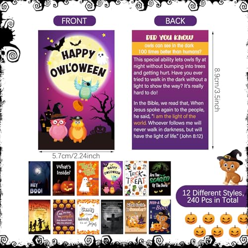 Marspark 240 Pcs Halloween Gospel Tracts Card, Christian Halloween Favors - style: Halloween