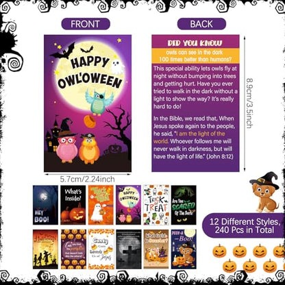 Marspark 240 Pcs Halloween Gospel Tracts Card, Christian Halloween Favors - style: Halloween