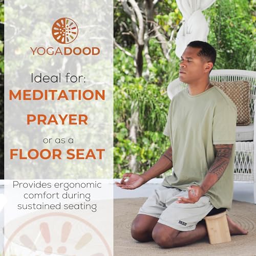 Yoga Dood Meditation Bench - Folding Bamboo Meditation Stool