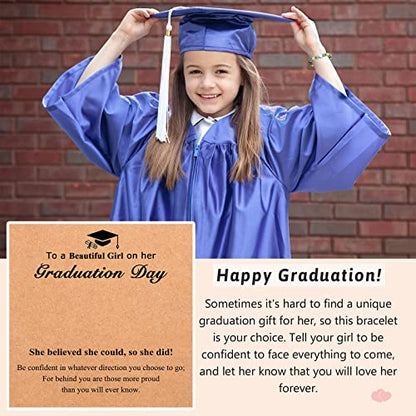 UPROMI To My Daughter/Granddaughter/Niece Bracelet Gifts for Girls - style: Graduated Girl