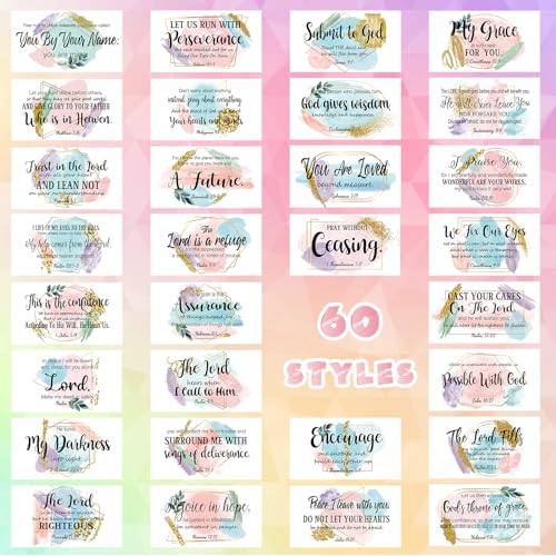 Estune 240 Pcs Bible Verse Cards bulk with Full Scripture, Novel Style - style: Novel Style