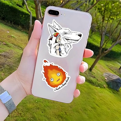 Anime Miyazaki Hayao Stickers Mixed Pack,100pcs Studio Ghibl Anime Vinyl Movie Stickers for Water Bottle, Phone,Hard Hat，Skateboard, Scrapbooking Party Favors & Gifts for Adults Teens - color: Anime