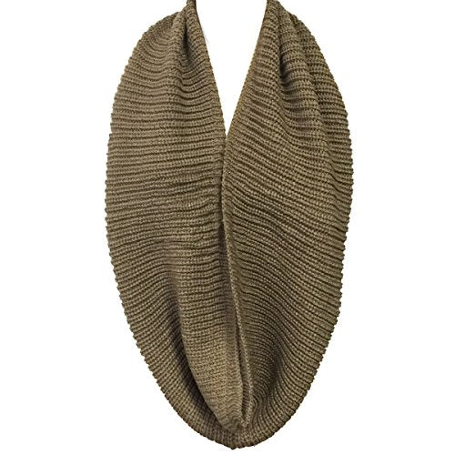 Wrapables Thick Knitted Winter Warm Infinity Scarf - color: Chocolate